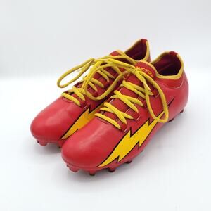 The flash football cleats men's red yellow size 8